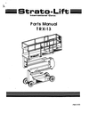 Thumbnail STRATO-LIFT TRX13 PARTS MANUAL